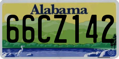 AL license plate 66CZ142