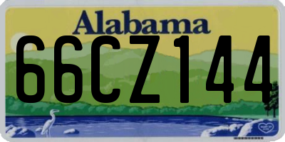 AL license plate 66CZ144