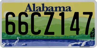 AL license plate 66CZ147