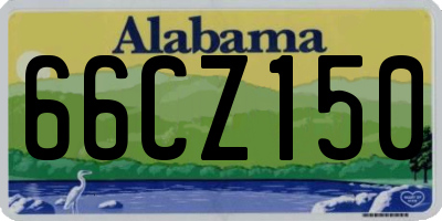 AL license plate 66CZ150