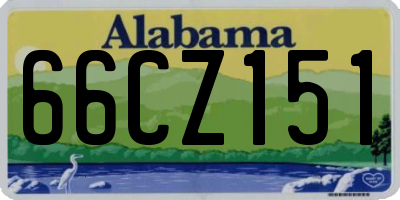 AL license plate 66CZ151