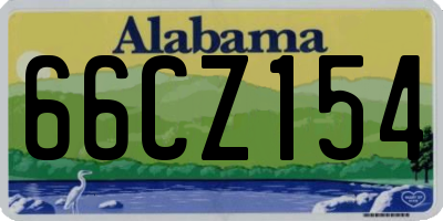 AL license plate 66CZ154