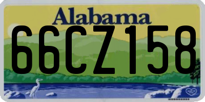 AL license plate 66CZ158