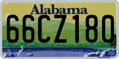 AL license plate 66CZ180