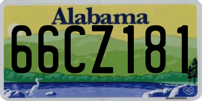 AL license plate 66CZ181