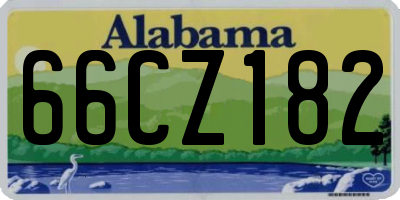 AL license plate 66CZ182