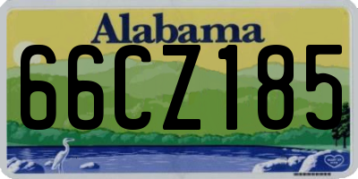 AL license plate 66CZ185