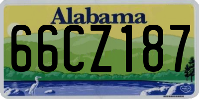 AL license plate 66CZ187