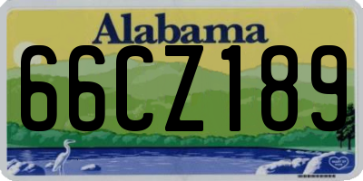 AL license plate 66CZ189