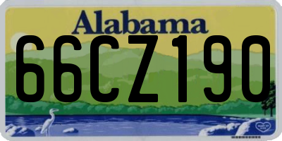 AL license plate 66CZ190