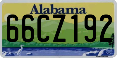 AL license plate 66CZ192