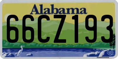 AL license plate 66CZ193