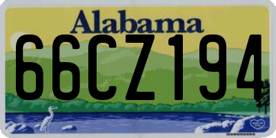 AL license plate 66CZ194