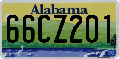 AL license plate 66CZ201