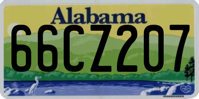 AL license plate 66CZ207