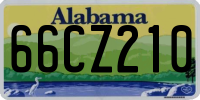 AL license plate 66CZ210