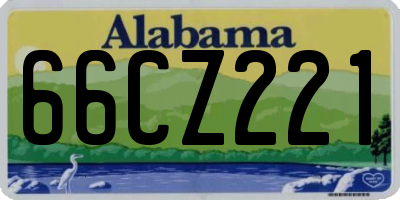 AL license plate 66CZ221
