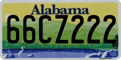 AL license plate 66CZ222