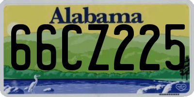 AL license plate 66CZ225