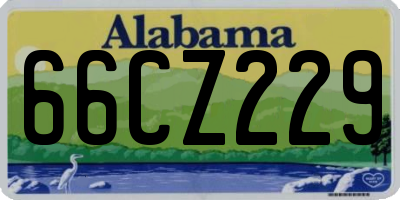 AL license plate 66CZ229