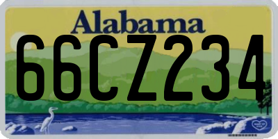 AL license plate 66CZ234