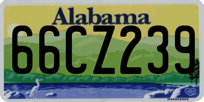 AL license plate 66CZ239
