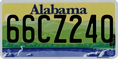 AL license plate 66CZ240
