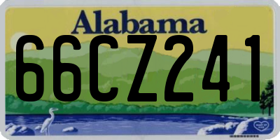 AL license plate 66CZ241