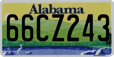 AL license plate 66CZ243