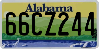 AL license plate 66CZ244