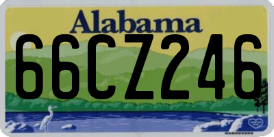 AL license plate 66CZ246