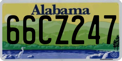 AL license plate 66CZ247