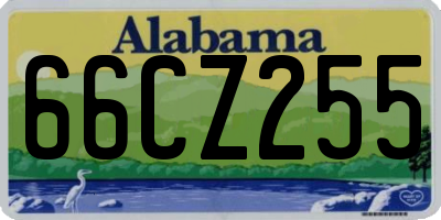 AL license plate 66CZ255