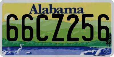 AL license plate 66CZ256