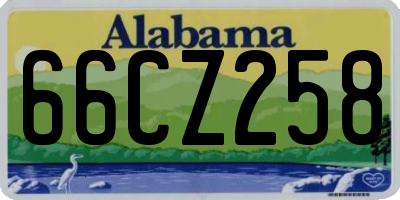AL license plate 66CZ258