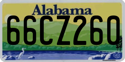 AL license plate 66CZ260