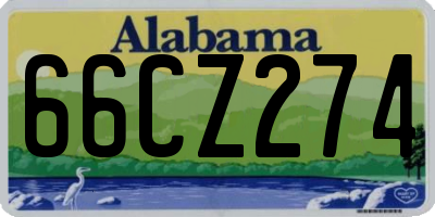 AL license plate 66CZ274