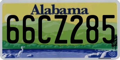 AL license plate 66CZ285
