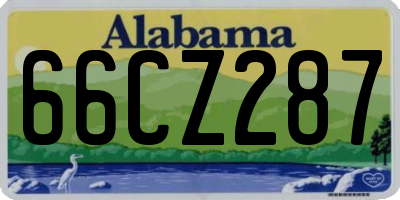 AL license plate 66CZ287