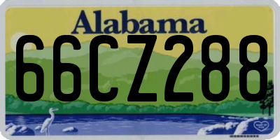 AL license plate 66CZ288