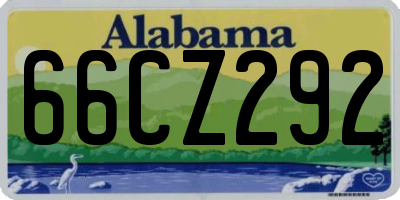 AL license plate 66CZ292