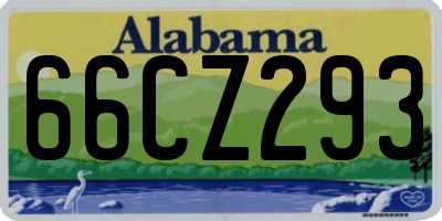 AL license plate 66CZ293