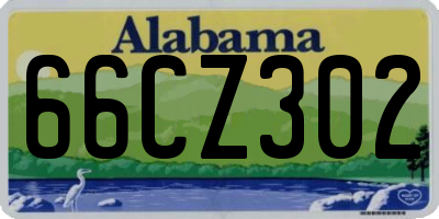 AL license plate 66CZ302