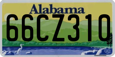 AL license plate 66CZ310