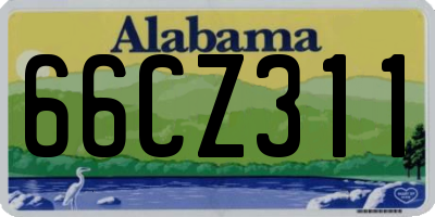 AL license plate 66CZ311