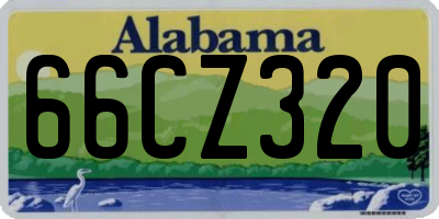 AL license plate 66CZ320
