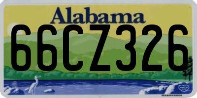 AL license plate 66CZ326
