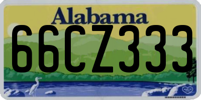 AL license plate 66CZ333