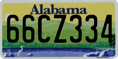 AL license plate 66CZ334