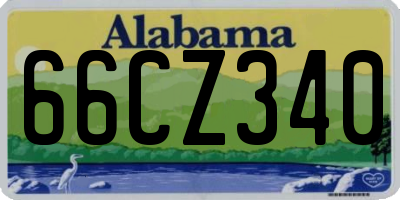 AL license plate 66CZ340